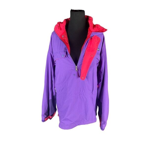 Vintage Patagonia Pullover Anorak Jacket windbreaker Purple Salmon Size xl - Picture 6 of 8